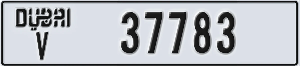 UAE License Plate Dubai V 37783
