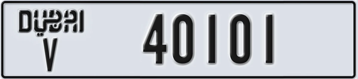 UAE License Plate Dubai V 40101