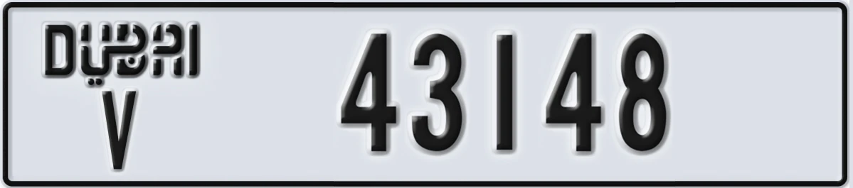 UAE License Plate Dubai V 43148