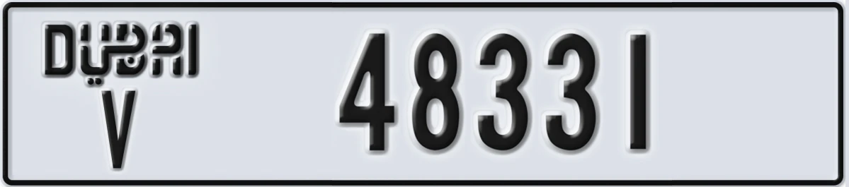 UAE License Plate Dubai V 48331