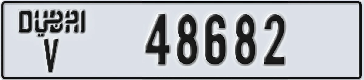 UAE License Plate Dubai V 48682