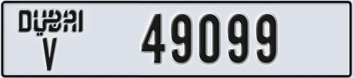 UAE License Plate Dubai V 49099