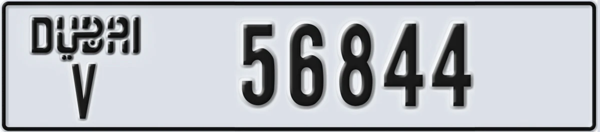 UAE License Plate Dubai V 56844