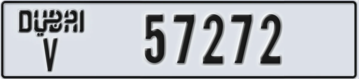 UAE License Plate Dubai V 57272