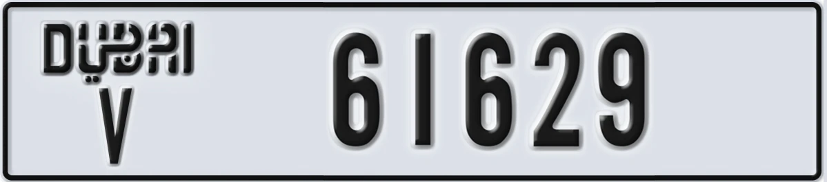UAE License Plate Dubai V 61629