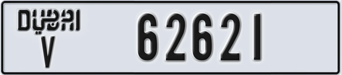 UAE License Plate Dubai V 62621