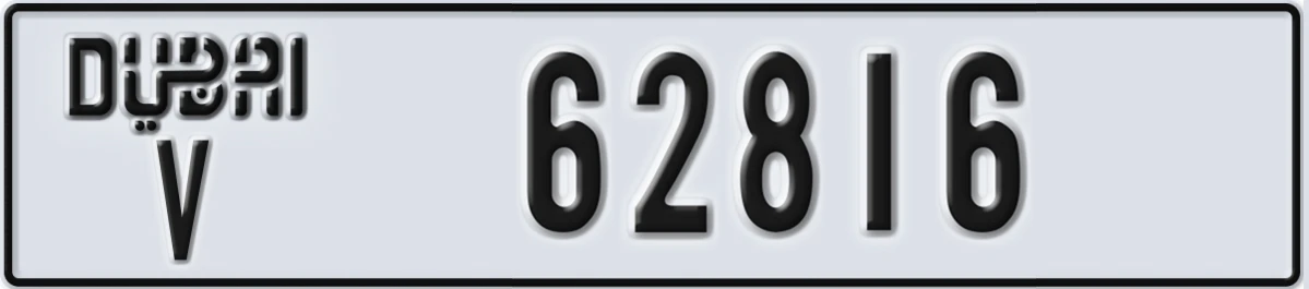 UAE License Plate Dubai V 62816
