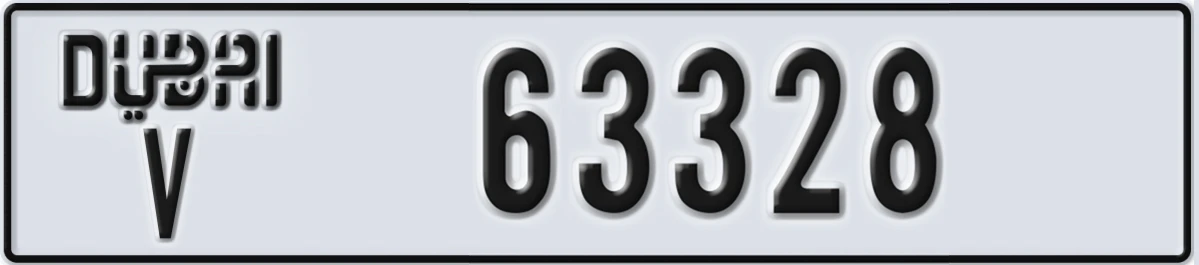 UAE License Plate Dubai V 63328