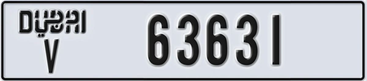 UAE License Plate Dubai V 63631
