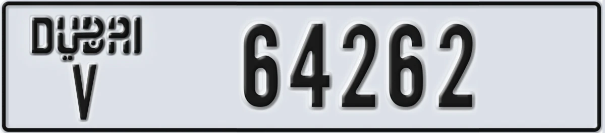 UAE License Plate Dubai V 64262
