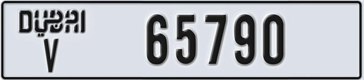 UAE License Plate Dubai V 65790