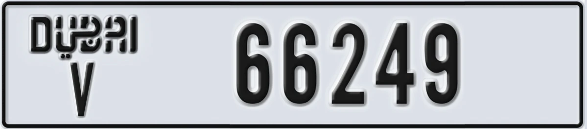 UAE License Plate Dubai V 66249