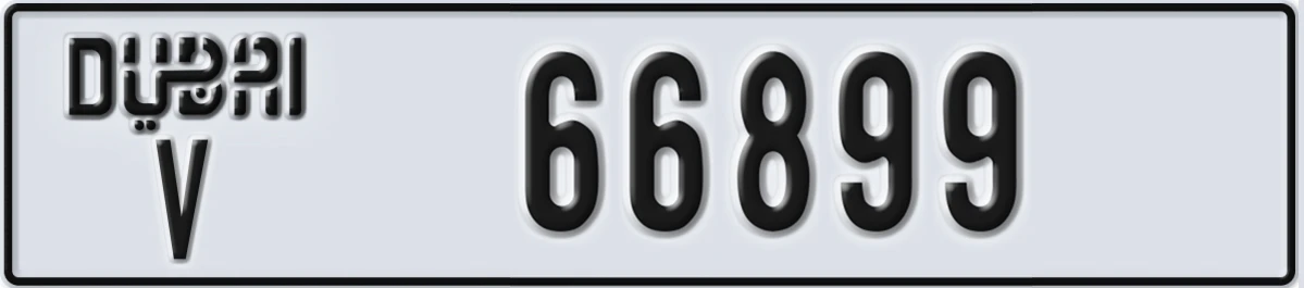 UAE License Plate Dubai V 66899