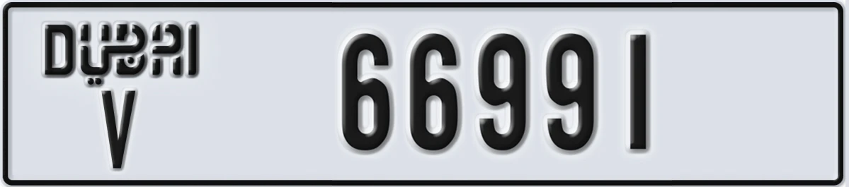 UAE License Plate Dubai V 66991