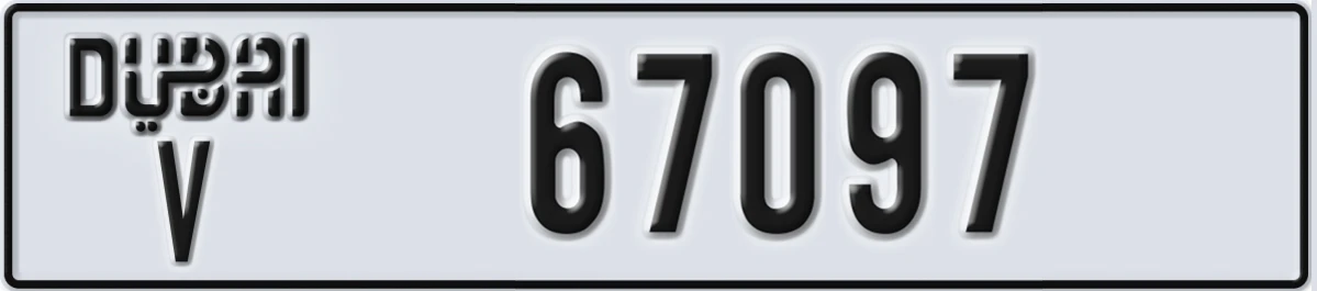 UAE License Plate Dubai V 67097