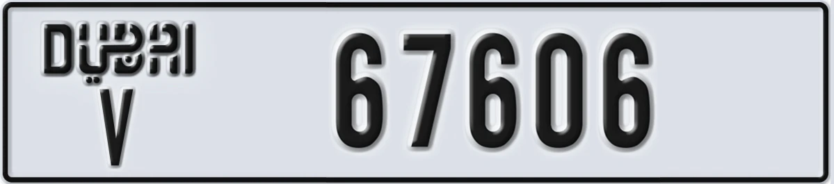 UAE License Plate Dubai V 67606