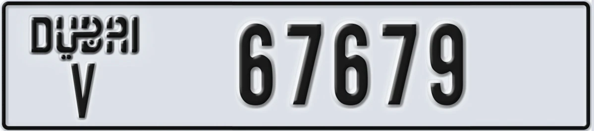 UAE License Plate Dubai V 67679