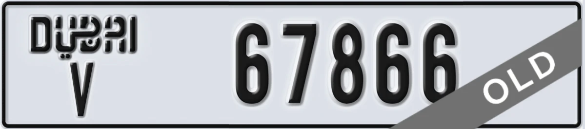 UAE License Plate Dubai V 67866