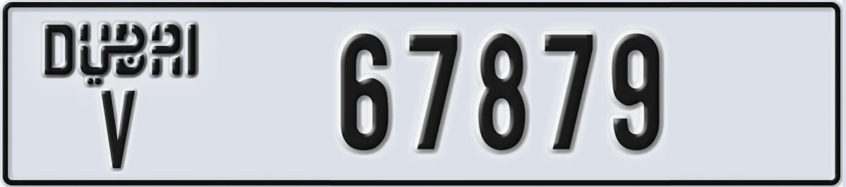 UAE License Plate Dubai V 67879