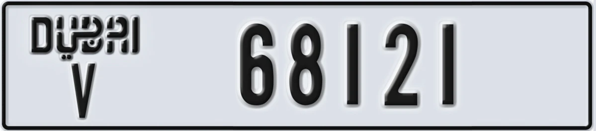 UAE License Plate Dubai V 68121