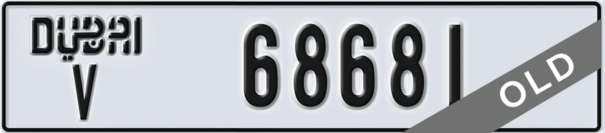 UAE License Plate Dubai V 68681