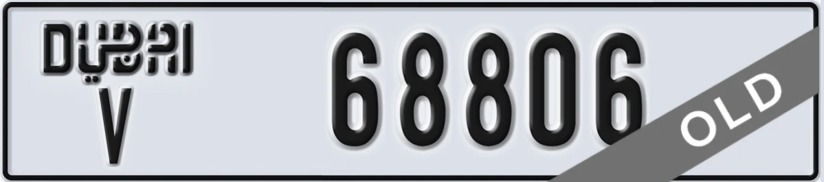 UAE License Plate Dubai V 68806