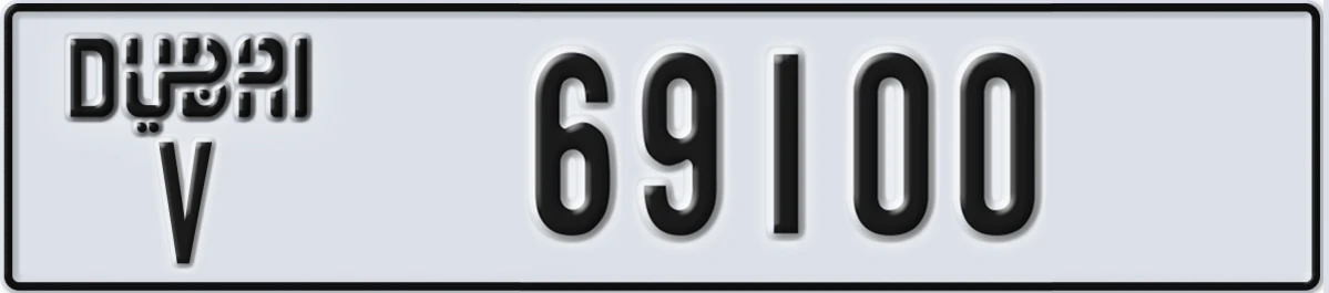 UAE License Plate Dubai V 69100