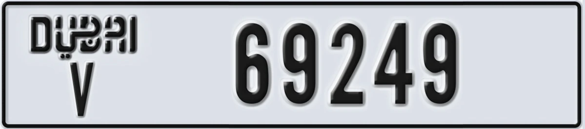 UAE License Plate Dubai V 69249