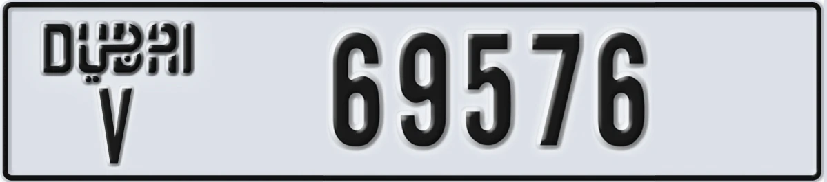 UAE License Plate Dubai V 69576