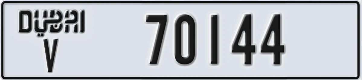 UAE License Plate Dubai V 70144