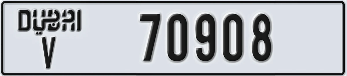 UAE License Plate Dubai V 70908