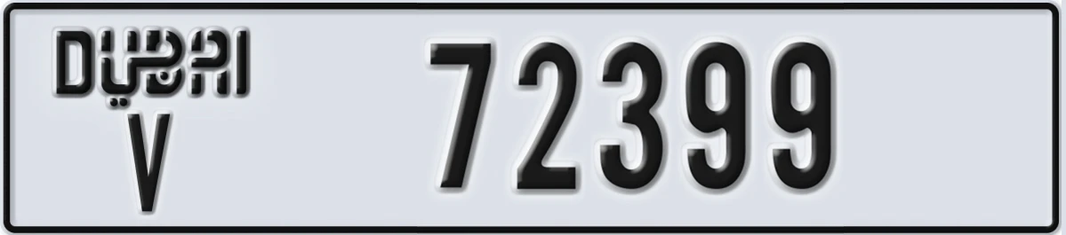 UAE License Plate Dubai V 72399