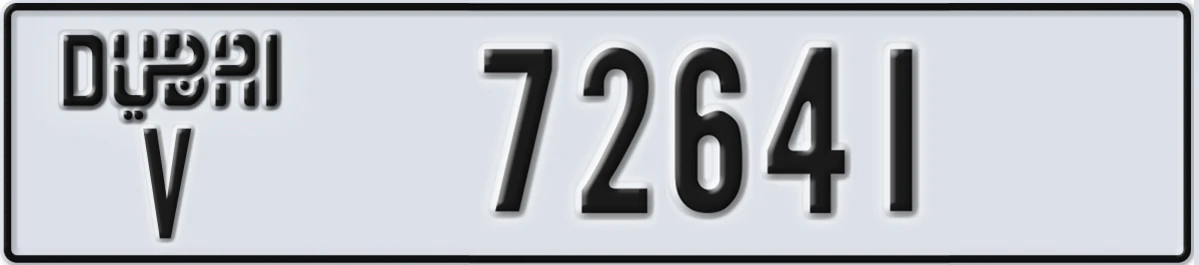 UAE License Plate Dubai V 72641
