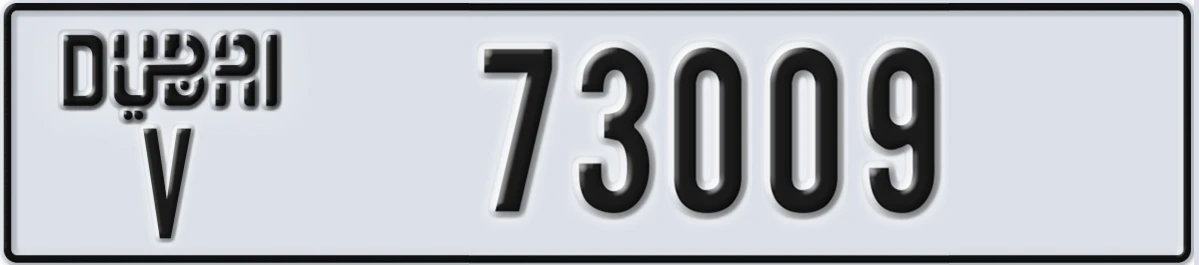 UAE License Plate Dubai V 73009