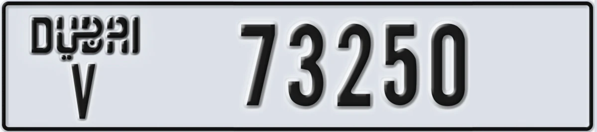 UAE License Plate Dubai V 73250