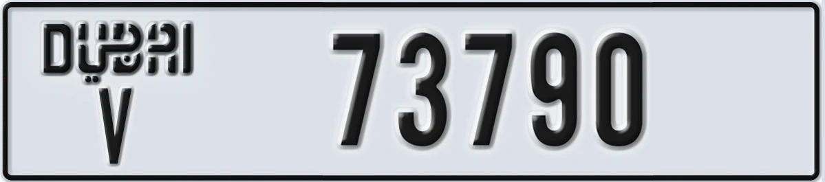 UAE License Plate Dubai V 73790