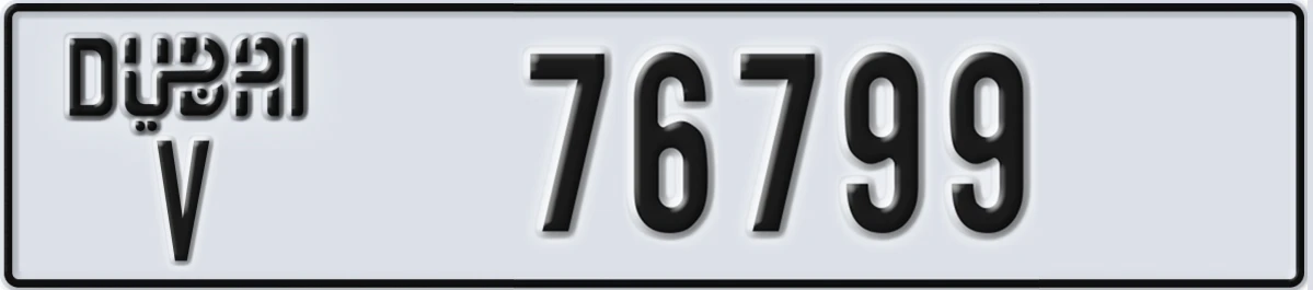 UAE License Plate Dubai V 76799