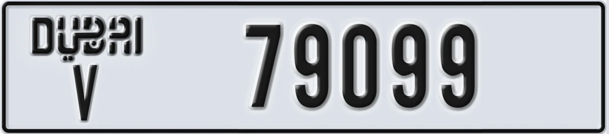 UAE License Plate Dubai V 79099
