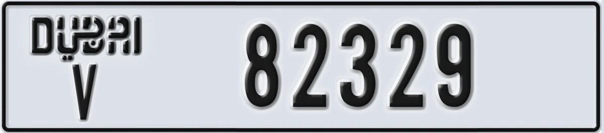 UAE License Plate Dubai V 82329