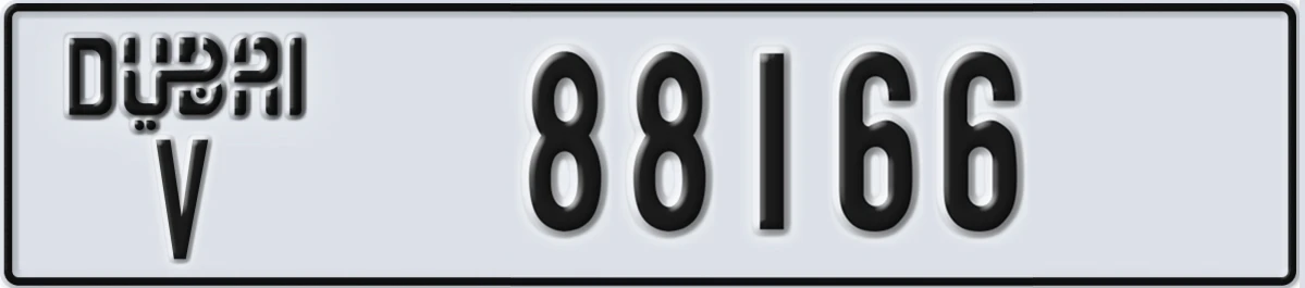 UAE License Plate Dubai V 88166