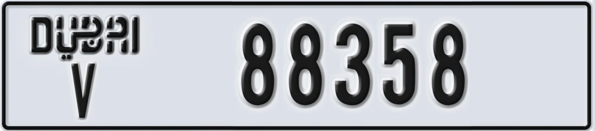 UAE License Plate Dubai V 88358