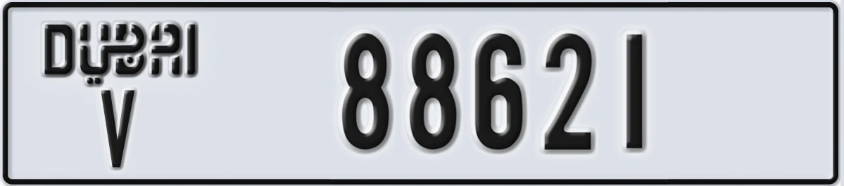 UAE License Plate Dubai V 88621