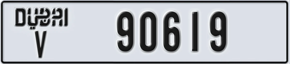 UAE License Plate Dubai V 90619