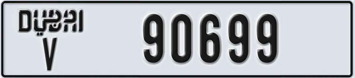 UAE License Plate Dubai V 90699