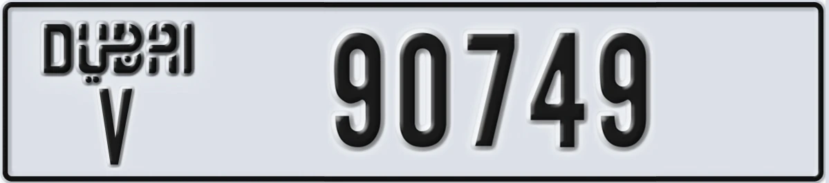 UAE License Plate Dubai V 90749