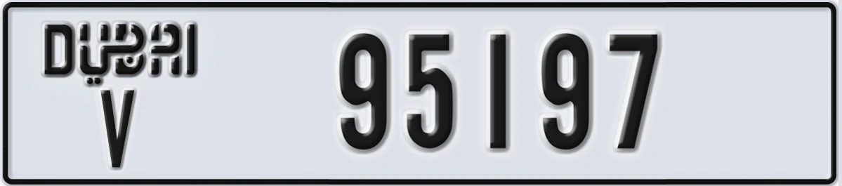 UAE License Plate Dubai V 95197