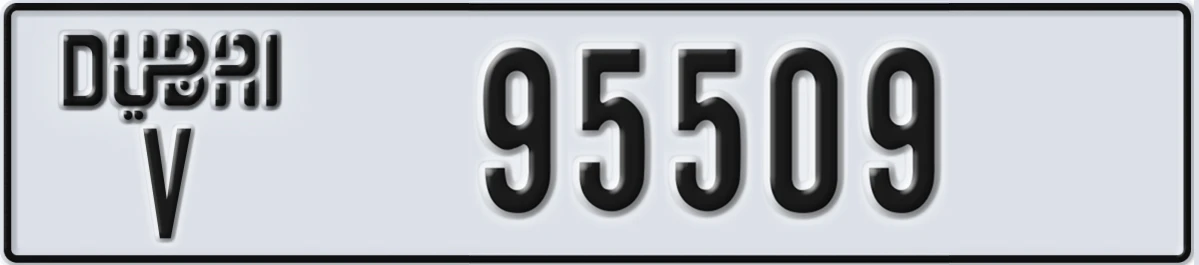 UAE License Plate Dubai V 95509