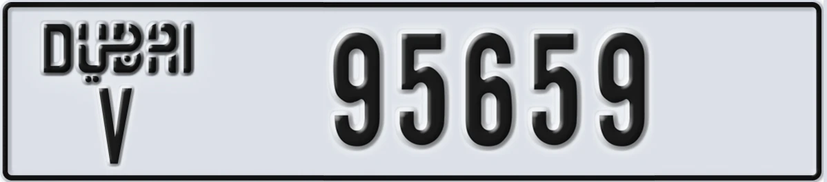 UAE License Plate Dubai V 95659