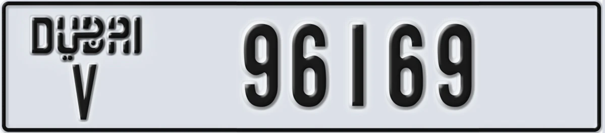 UAE License Plate Dubai V 96169