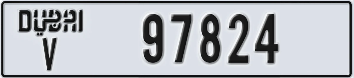 UAE License Plate Dubai V 97824